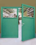 single skin double steel doors